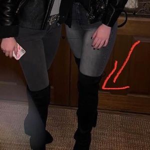 Black over the knee boots 9.5